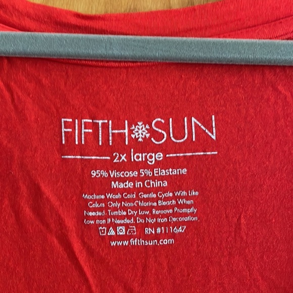 Fifth Sun Christmas womens Nightshirt Masters In Mistletoe Solid Red XL - Picture 3 of 3